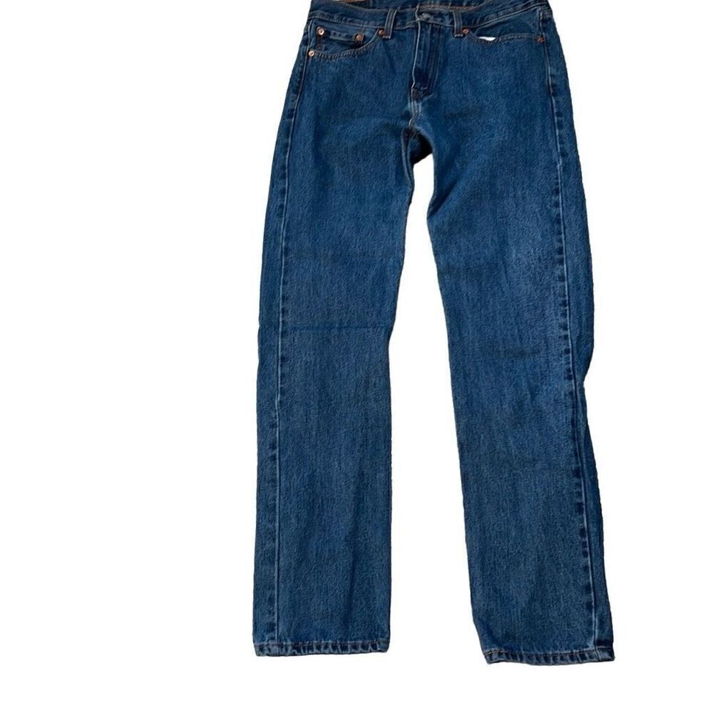 Levi Strauss & Co Men’s 505 Denim Mid-Rise Straight Leg Jeans Size W33 L34